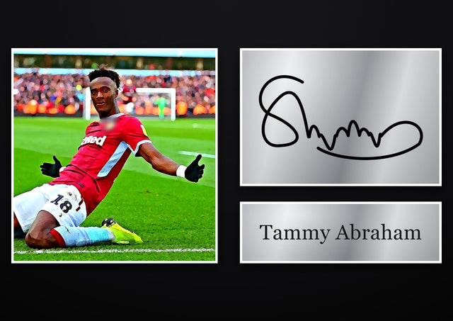Tammy Abraham Aston Villa pre-printed autograph print