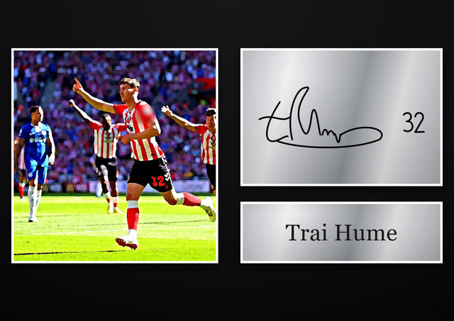 Trai Hume Sunderland pre-printed autograph print