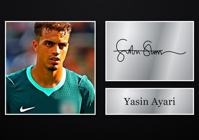 Yasin Ayari Brighton & Hove Albion pre-printed autograph print