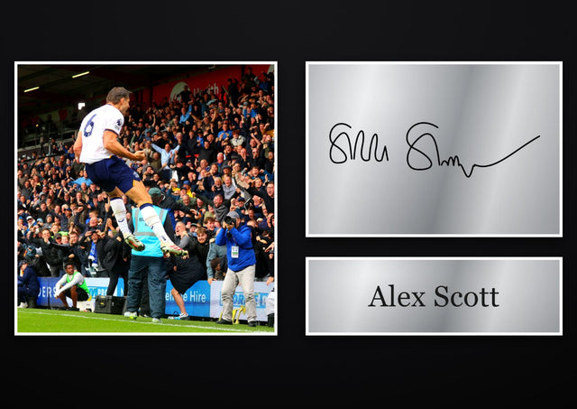 Alex Scott Bournemouth pre-printed autograph print