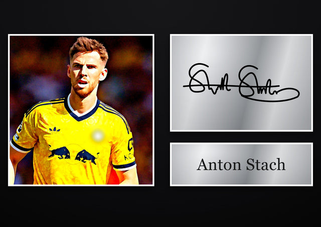 Anton Stach Leeds United pre-printed autograph print
