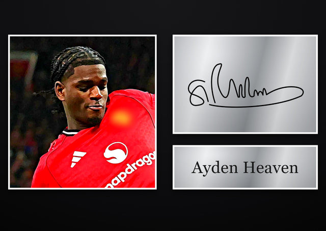 Ayden Heaven Manchester United pre-printed autograph print