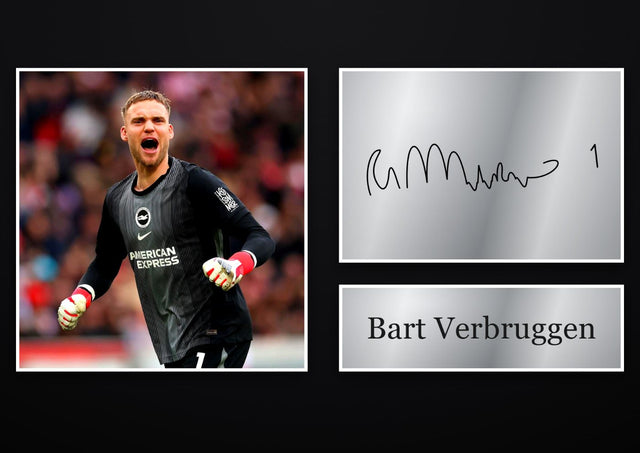 Bart Verbruggen Brighton & Hove Albion pre-printed autograph print