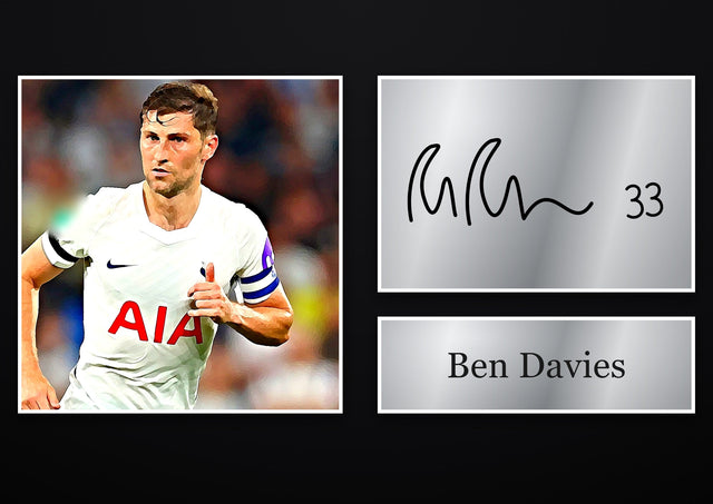 Ben Davies Tottenham Hotspur pre-printed autograph print