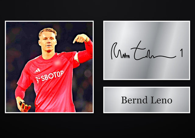 Bernd Leno Fulham pre-printed autograph print