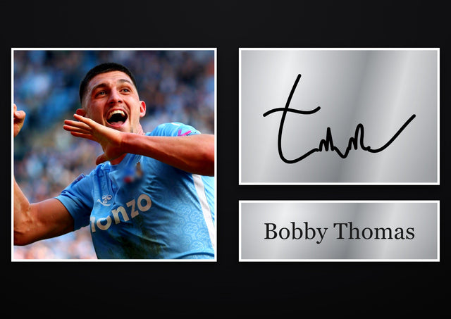Bobby Thomas Coventry City pre-printed autograph print