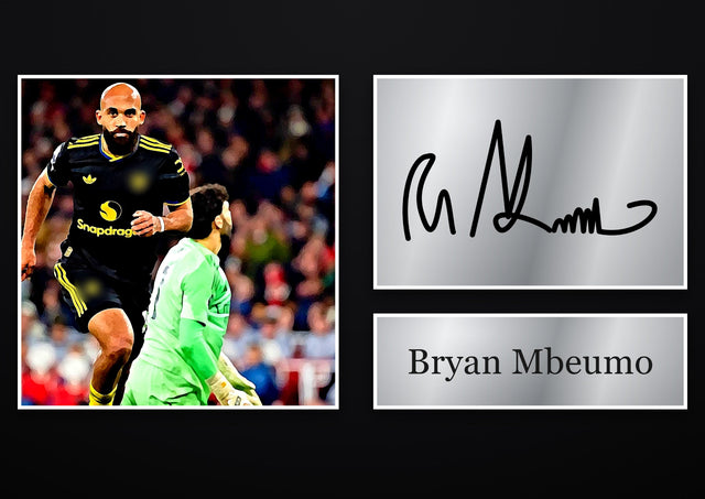 Bryan Mbeumo Manchester United pre-printed autograph print