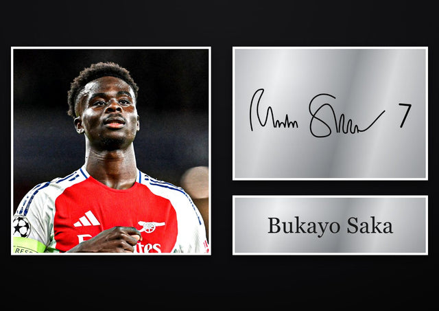 Bukayo Saka Arsenal pre-printed autograph print