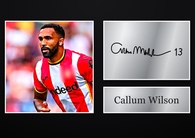 Callum Wilson Brentford pre-printed autograph print