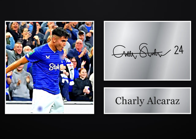 Charly Alcaraz Everton pre-printed autograph print