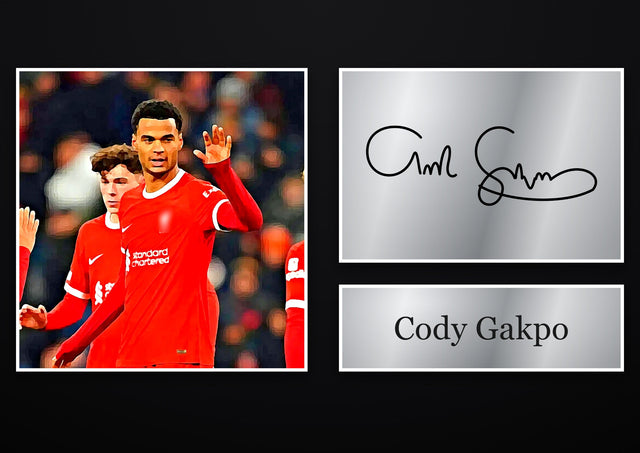 Cody Gakpo Liverpool pre-printed autograph print