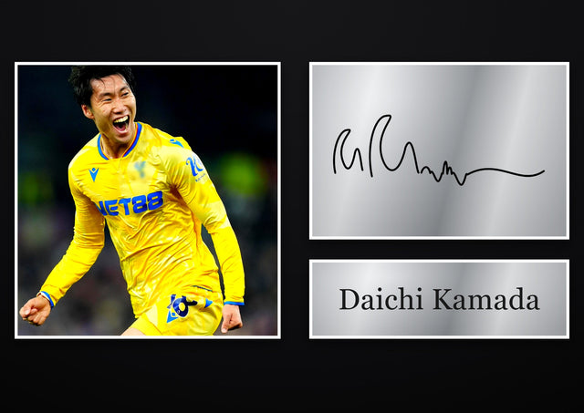 Daichi Kamada Crystal Palace pre-printed autograph print