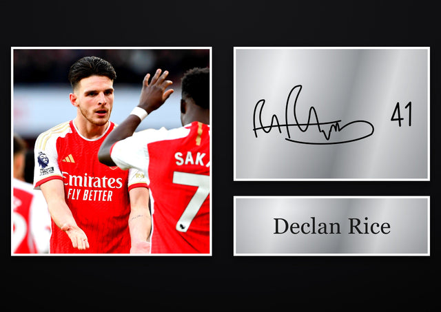 Declan Rice Arsenal pre-printed autograph print