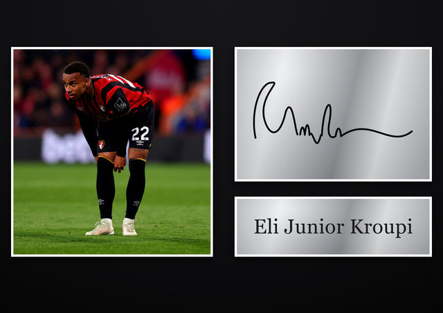 Eli Junior Kroupi Bournemouth pre-printed autograph print