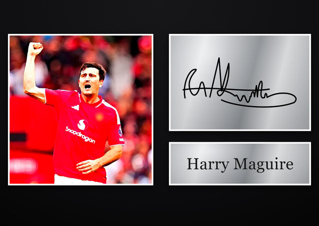 Harry Maguire Manchester United pre-printed autograph print