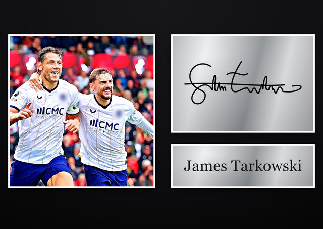 James Tarkowski Everton pre-printed autograph print