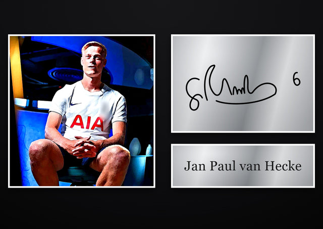 Jan Paul van Hecke Tottenham Hotspur pre-printed autograph print