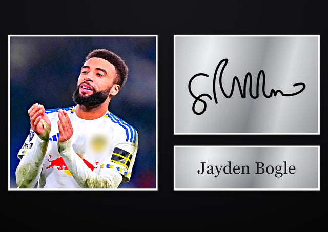 Jayden Bogle Leeds United pre-printed autograph print