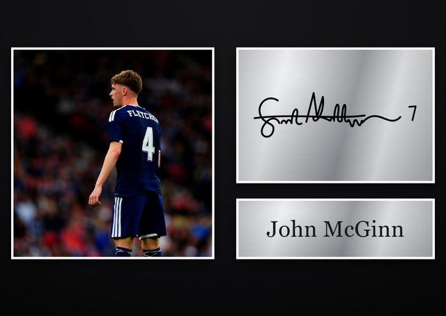 John McGinn Aston Villa pre-printed autograph print