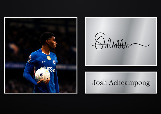 Josh Acheampong Chelsea pre-printed autograph print