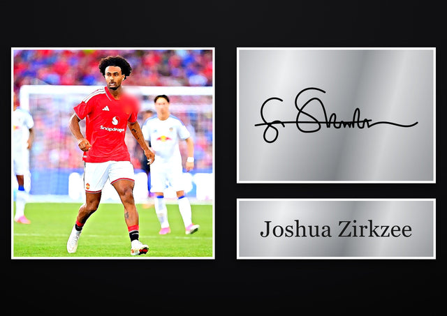 Joshua Zirkzee Manchester United pre-printed autograph print