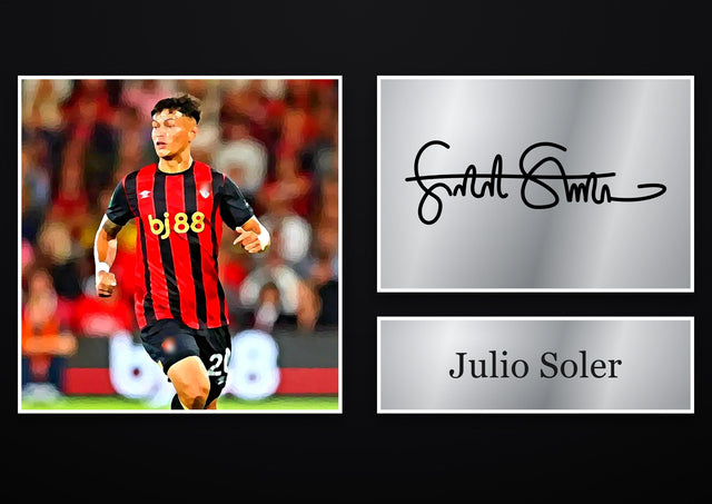 Julio Soler Bournemouth pre-printed autograph print