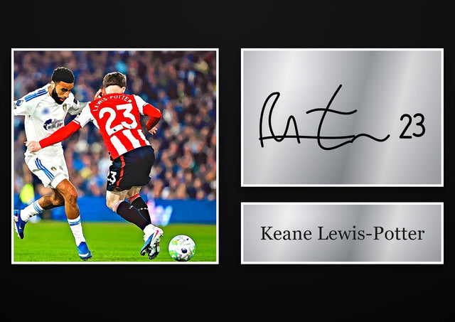 Keane Lewis-Potter Brentford pre-printed autograph print