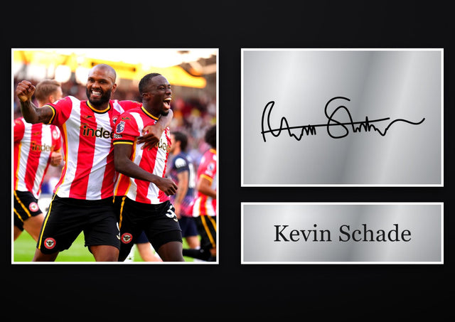Kevin Schade Brentford pre-printed autograph print