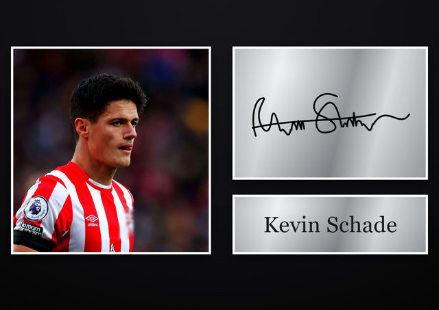 Kevin Schade Brentford pre-printed autograph print