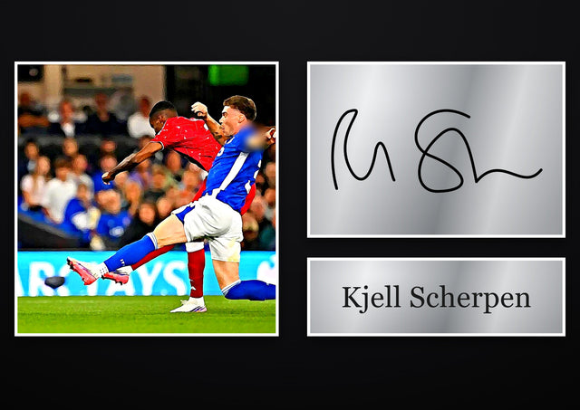 Kjell Scherpen Ipswich Town pre-printed autograph print