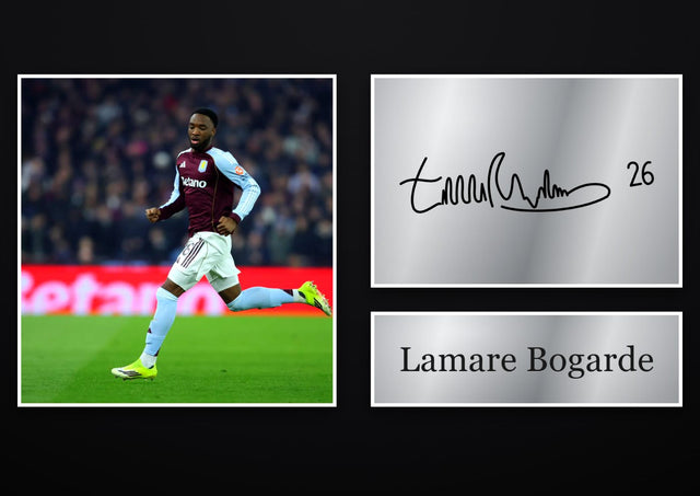 Lamare Bogarde Aston Villa pre-printed autograph print