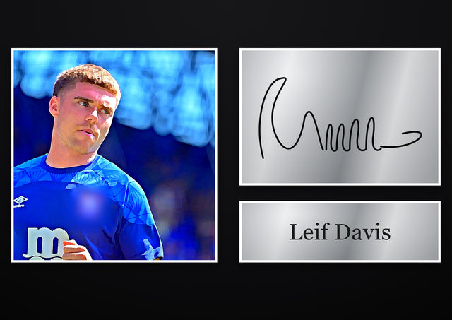 Leif Davis Ipswich Town pre-printed autograph print