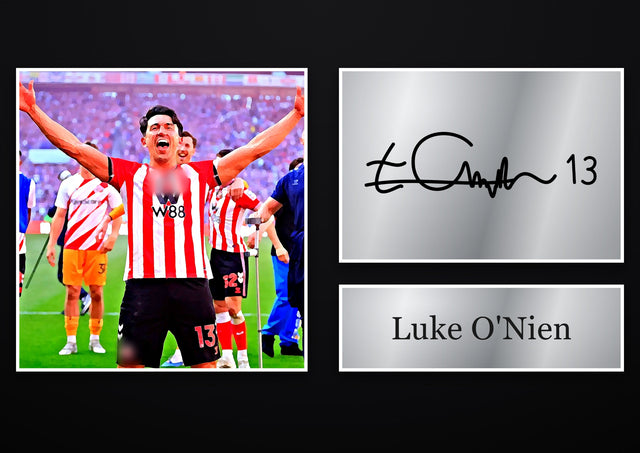 Luke O'Nien Sunderland pre-printed autograph print
