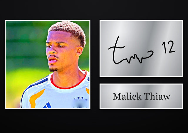 Malick Thiaw Newcastle United pre-printed autograph print