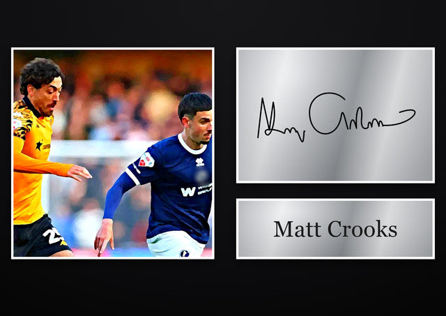 Matt Crooks Hull City pre-printed autograph print