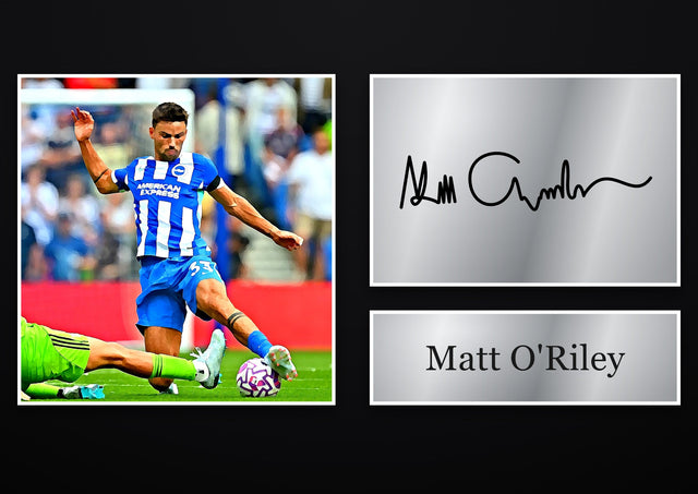 Matt O'Riley Brighton & Hove Albion pre-printed autograph print