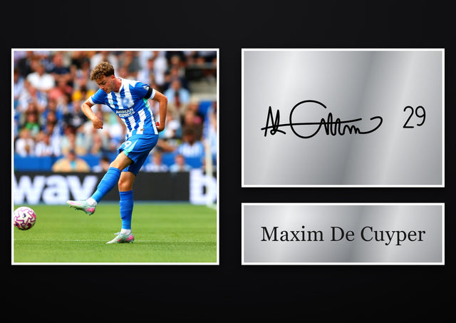 Maxim De Cuyper Brighton & Hove Albion pre-printed autograph print