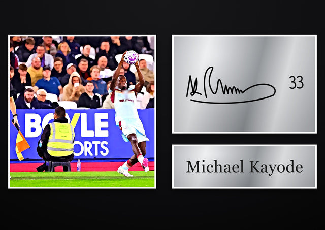 Michael Kayode Brentford pre-printed autograph print