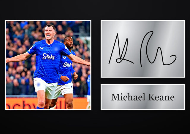 Michael Keane Everton pre-printed autograph print