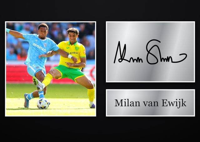 Milan van Ewijk Coventry City pre-printed autograph print