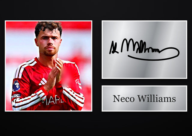 Neco Williams Nottingham Forest pre-printed autograph print