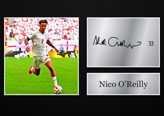 Nico O'Reilly Manchester City pre-printed autograph print