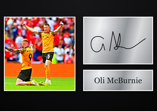 Oli McBurnie Hull City pre-printed autograph print