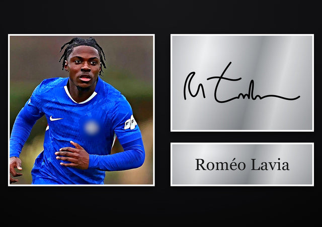 Roméo Lavia Chelsea pre-printed autograph print
