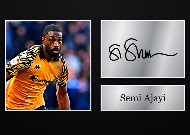 Semi Ajayi Hull City pre-printed autograph print