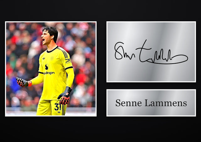 Senne Lammens Manchester United pre-printed autograph print