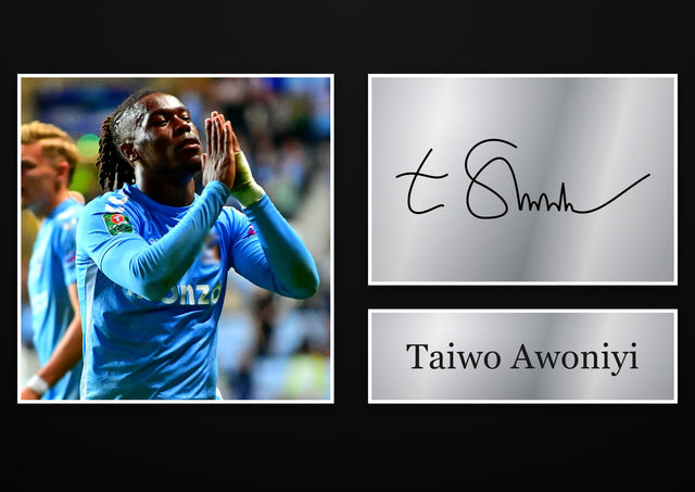 Taiwo Awoniyi Coventry City pre-printed autograph print