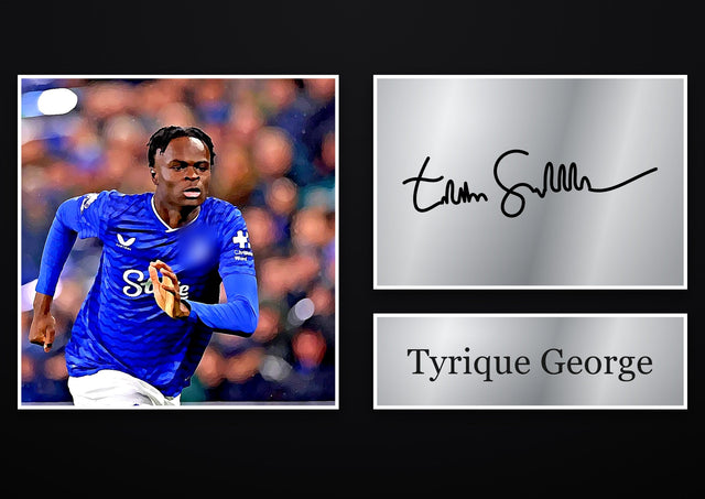 Tyrique George Everton pre-printed autograph print