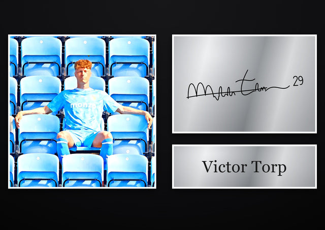 Victor Torp Coventry City pre-printed autograph print
