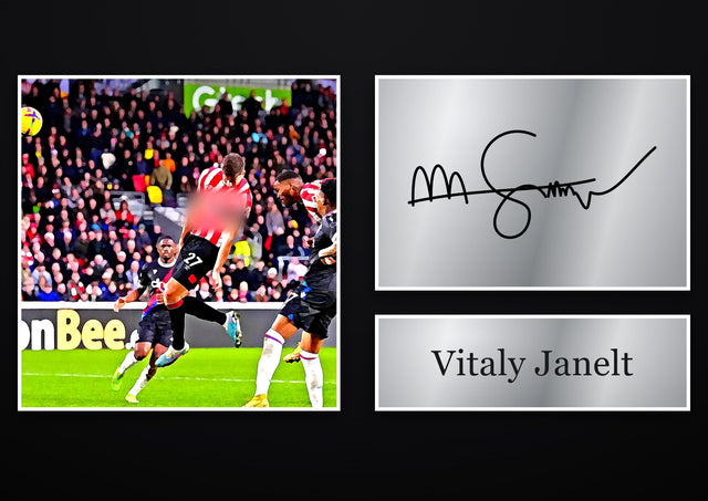 Vitaly Janelt Brentford pre-printed autograph print
